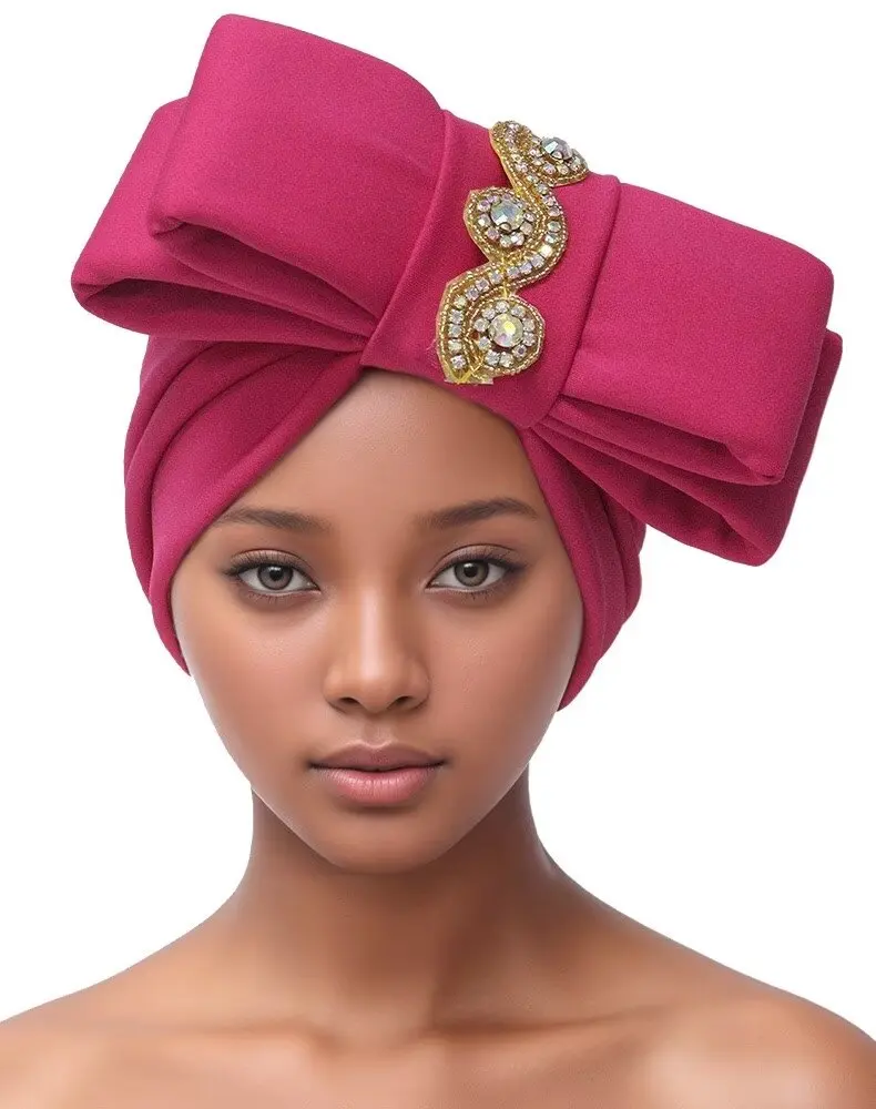 Fashion Women Turban Headband Hat Breathable Headwear Hair Accessories Turban African Nigerian