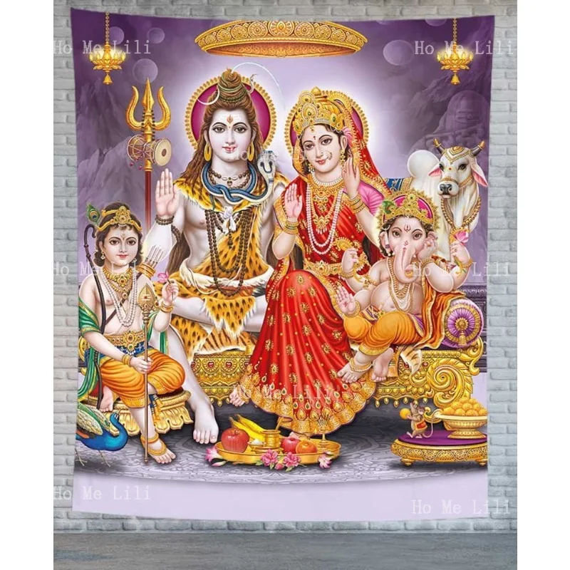 Hindu God Shiva Tapestry: A Spiritual & Stylish Wall Art Solution for Modern Spaces