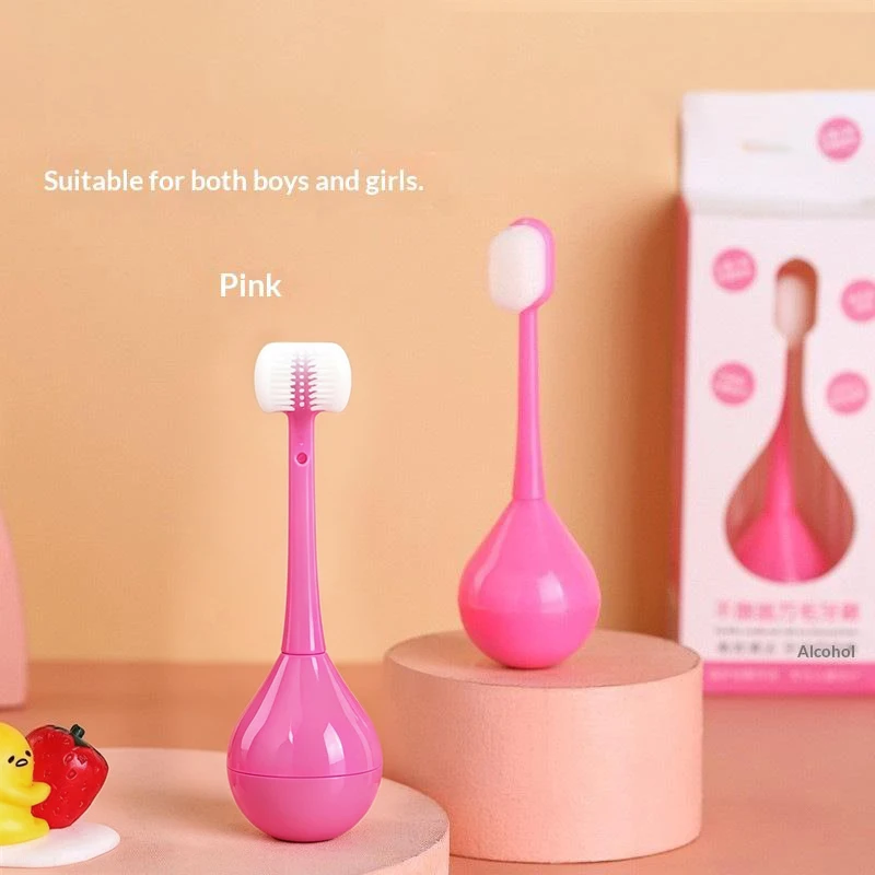 Kids Toothbrush 3D Cute Tumbler Design Soft Bristle Gentle Oral Care Perfect Birthday Gift for Toddlers Age 2-6