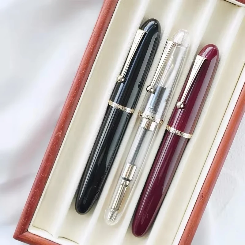 

Перьевая ручка Jinhao 9019 # 8 наконечников EF/F/M, прозрачная офисная ручка из белой смолы большого размера с огромным конвертером