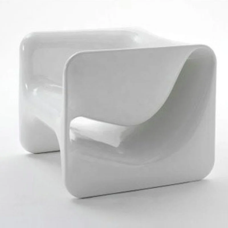 

✿–q Unique Fiberglass Armchair Modern Leisure Sofa Artistic Mini Lounge Chair for Living Room Bedroom Studio and Hotels