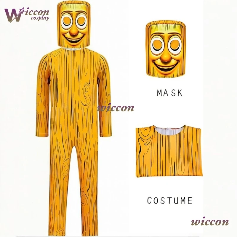 

YesOk Хэллоуин Tung Tung Sahur Косплей Зентаи Костюм Взрослые Дети Забавный Комбинезон Ролевая Игра Наряд Милая Одежда Карнавал Па