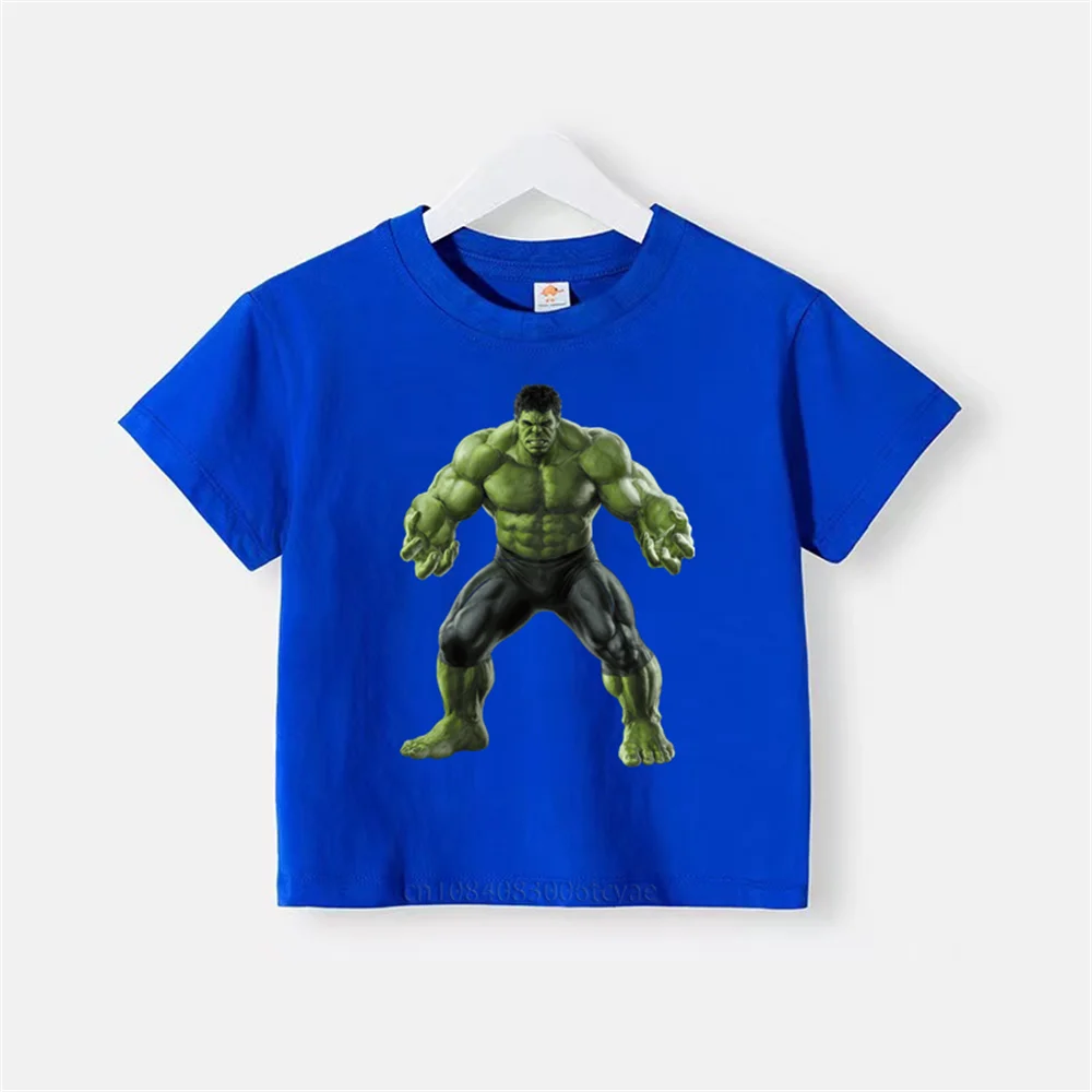 Summer Kids Cotton cartoon T-shirt Boys Girls Toddler Hulk Baby Toddler crewneck top Breathable and comfortable clothing