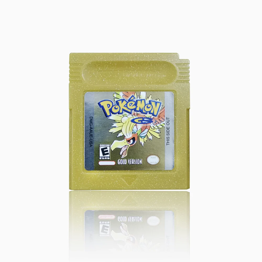 Energiesparende 5-Sprachen-Version Pokemon GBC Spiel Rot/Kristall/Blau/Gelb/Gold/Grün/Silber Videospielkassette