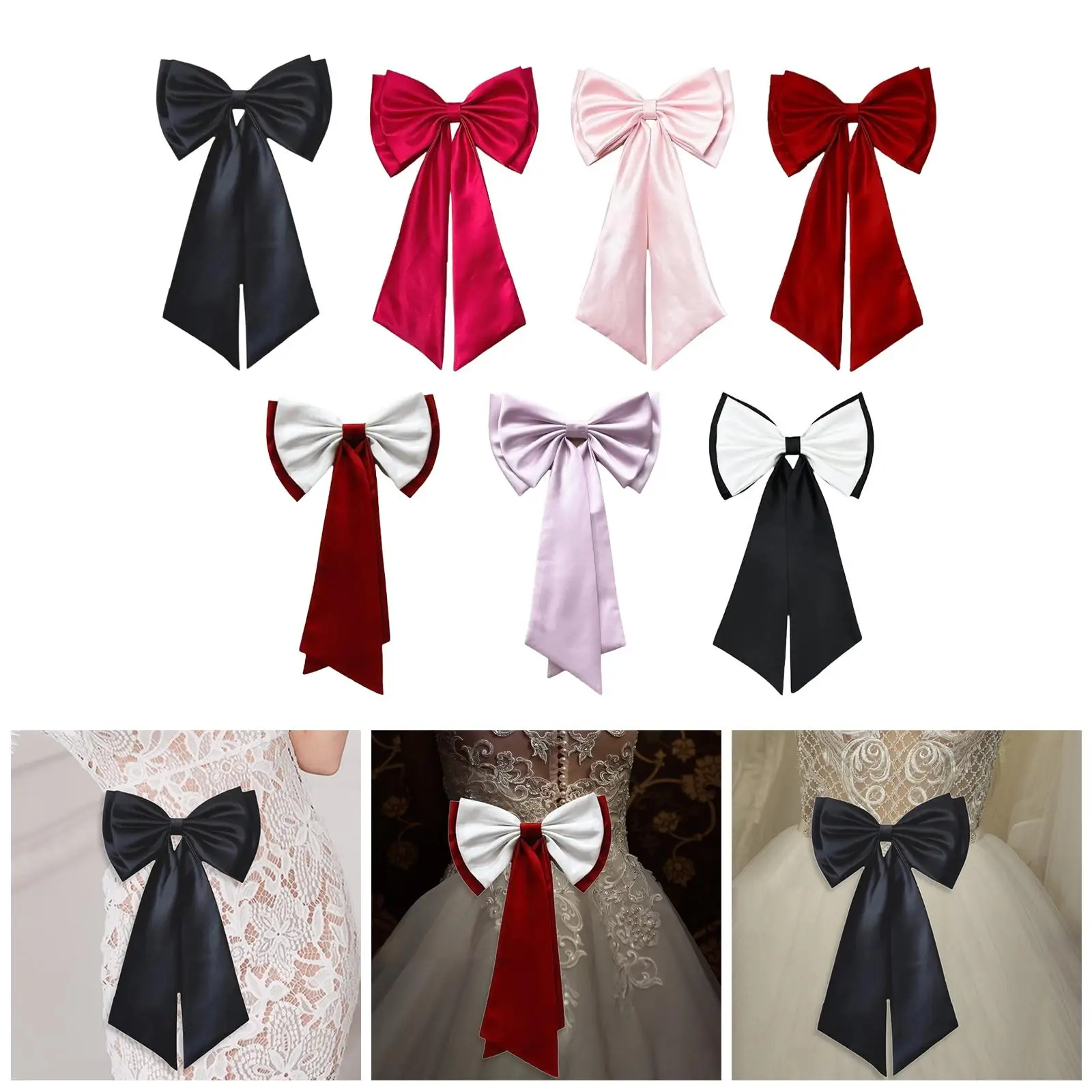 انفصال القوس الساتان أزياء الخصر وشاح حزام Bowknot لحفلات الزفاف حفلة موسيقية اللباس