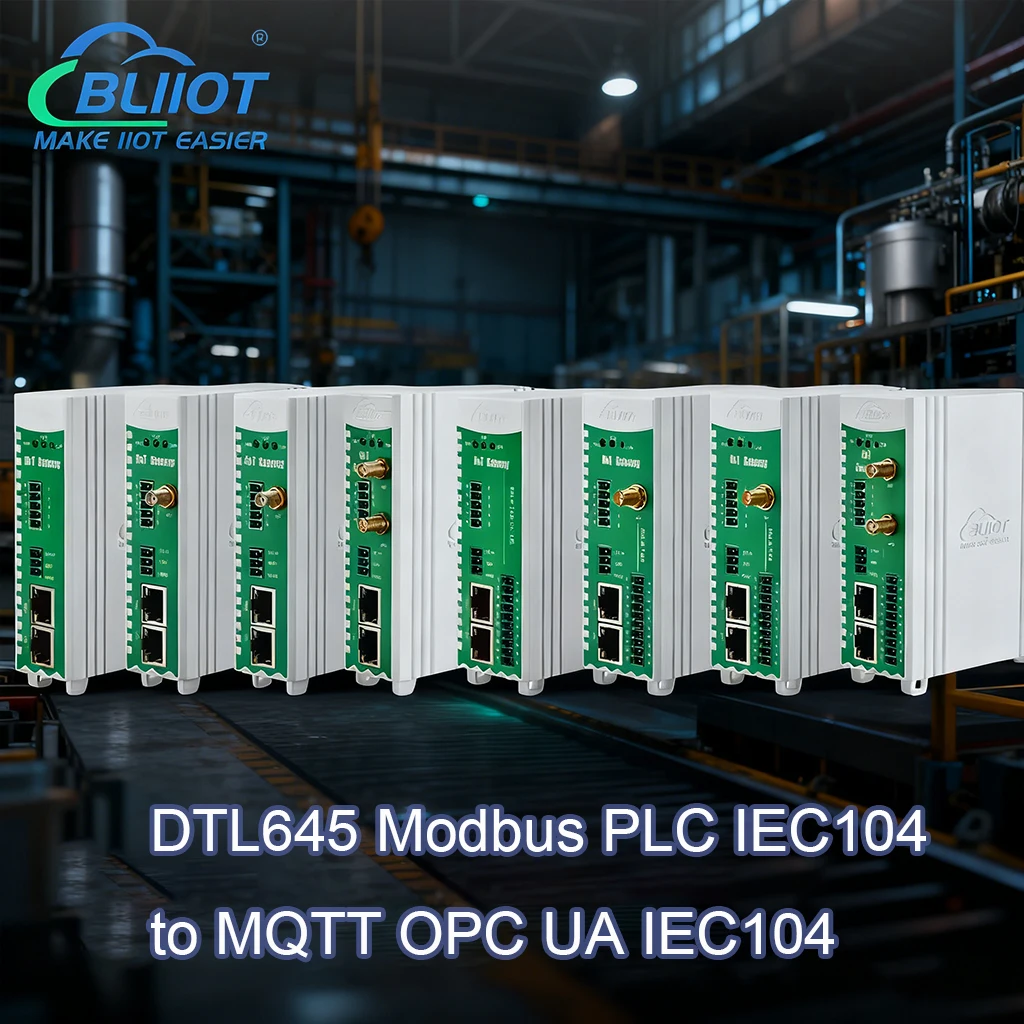 BLIIOT Power Grids Automation Industrial DTL645 Modbus PLC IEC104 to MQTT OPC UA IEC104 IoT Protocol Gateway Protocol Conversion