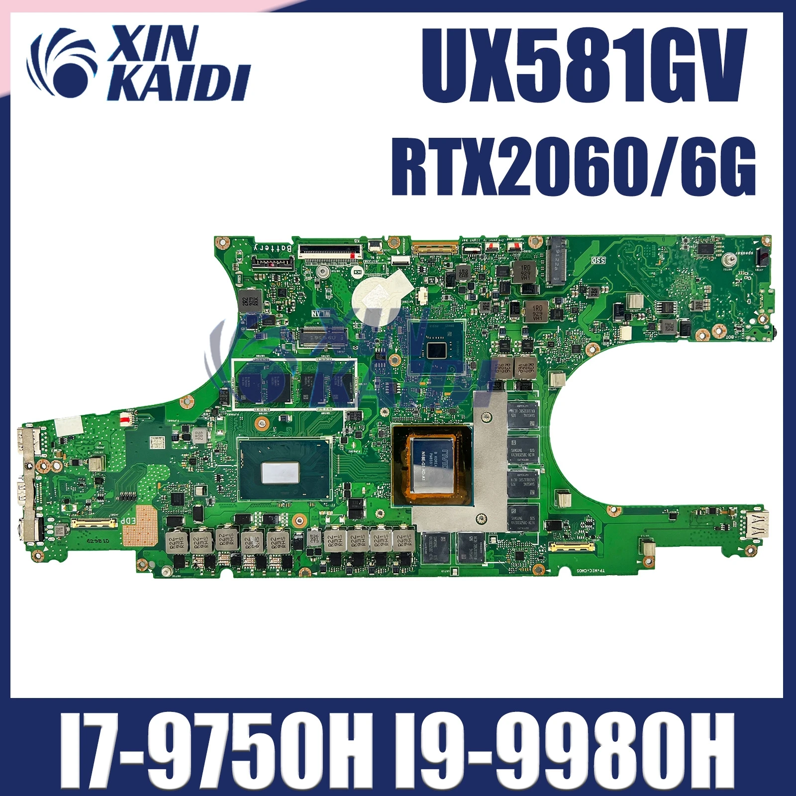 

UX581GV Mainboard For ASUS ZenBook Pro UX581 UX581GW UX581G Laptop Motherboard With I7-9750H I9-9980H RTX2060/6G 16G/32G-RAM