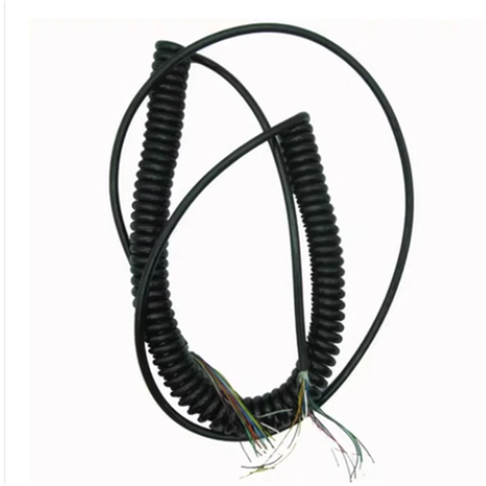 6/7/12/14/15/16/18/19/21/26 core spiral cord coiled cable for CNC Electronic Handwheel Spring Wire Cable Manual Pulse Generator