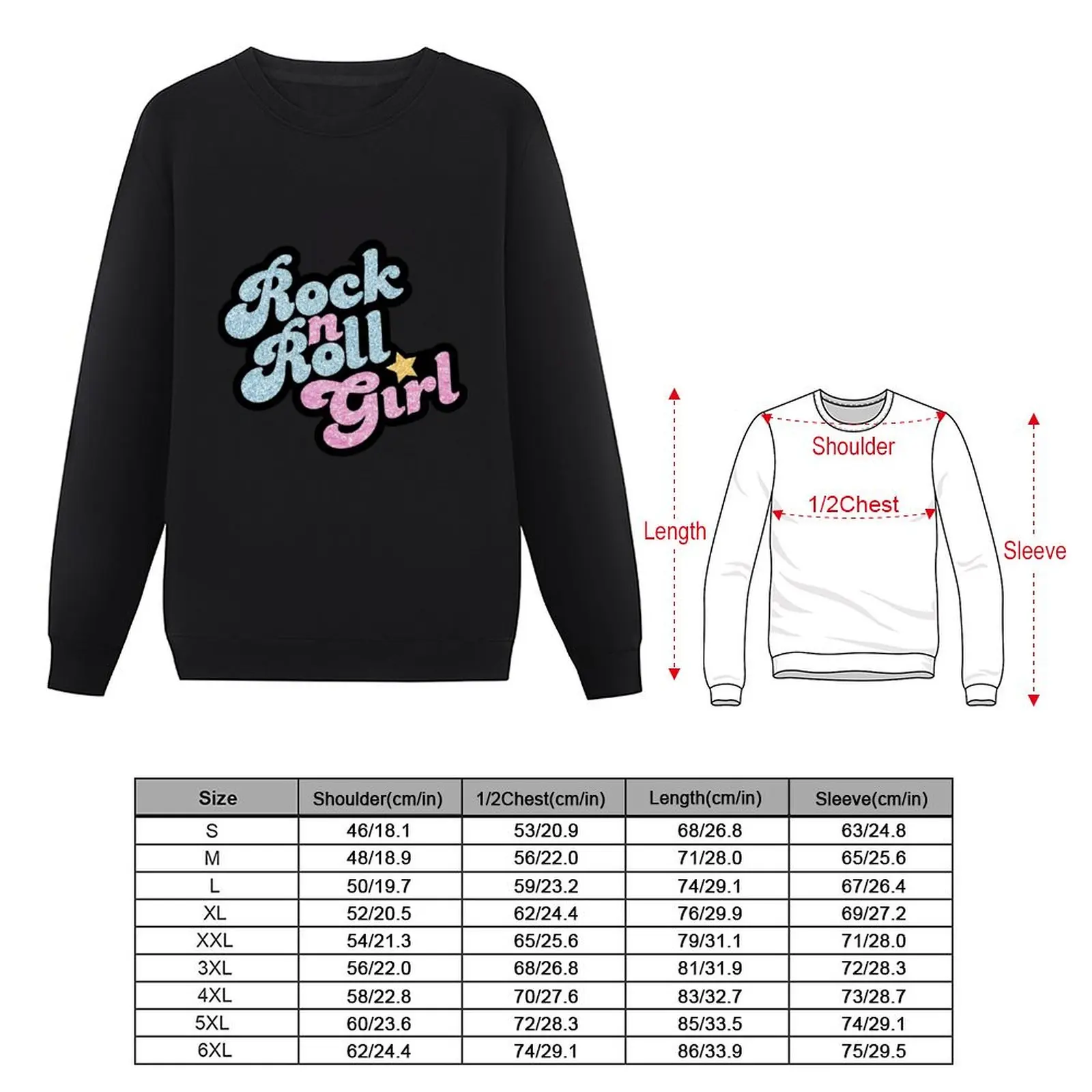 Rock n\' Roll Girl Sweatshirt graphic t shirts men blouse new sweatshirt