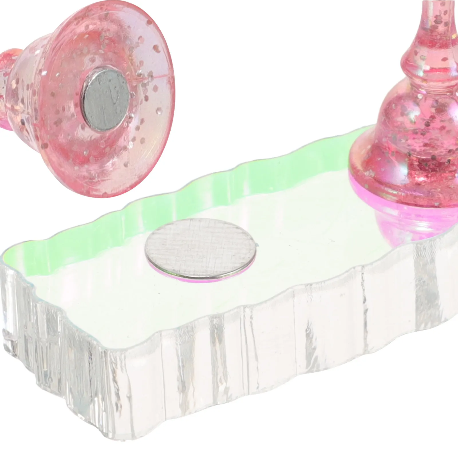 

2Sets Nail Art Practice Stands Acrylic Nail Display Stand Fake Nails Holder Base False Nails Display Stand for Salon Artists