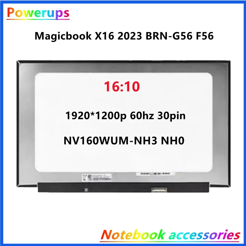 New Original Laptop LCD/LED Screen/Display For Honor Magicbook X16 2023 BRN-G56 F56 NV160WUM-NH0 1920*1200P EDP FHD 60hz 30pin