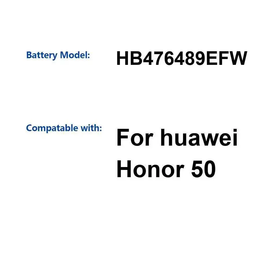 

Mobile Phone Battery Premium Replacement 3800Mah HB476489EFW For Huawei Honor 50
