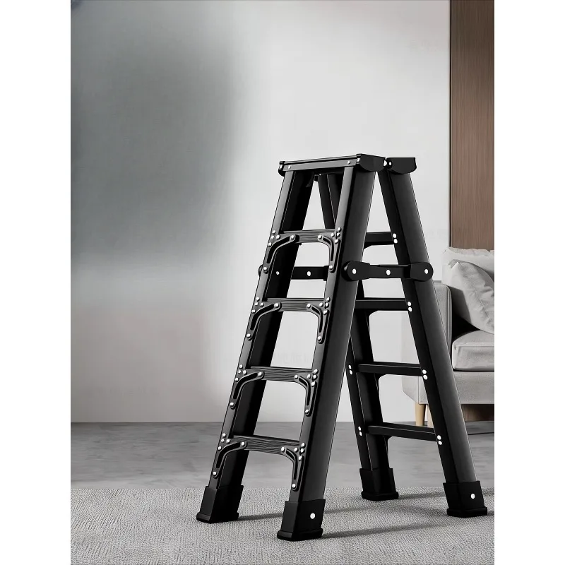 

Ladder household folding ladder thickened bold upgraded double-layer carbon steel indoor family special widening