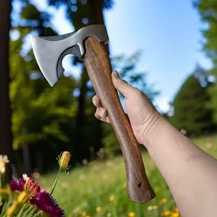 Hand-forged Outdoor Long-handled Logging Axe - Convenient Camping Firewood Chopping Tool Equipment