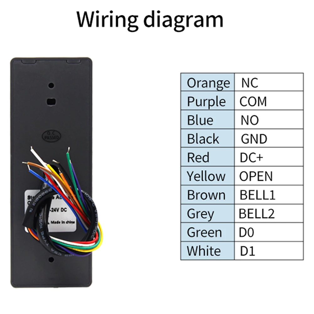 2.4G Wifi Tuya App Backlit Fingerprint Access Control Keypad IP66 Waterproof Standalone RFID 125kHZ 13.56Mhz Card Reader WG26 34