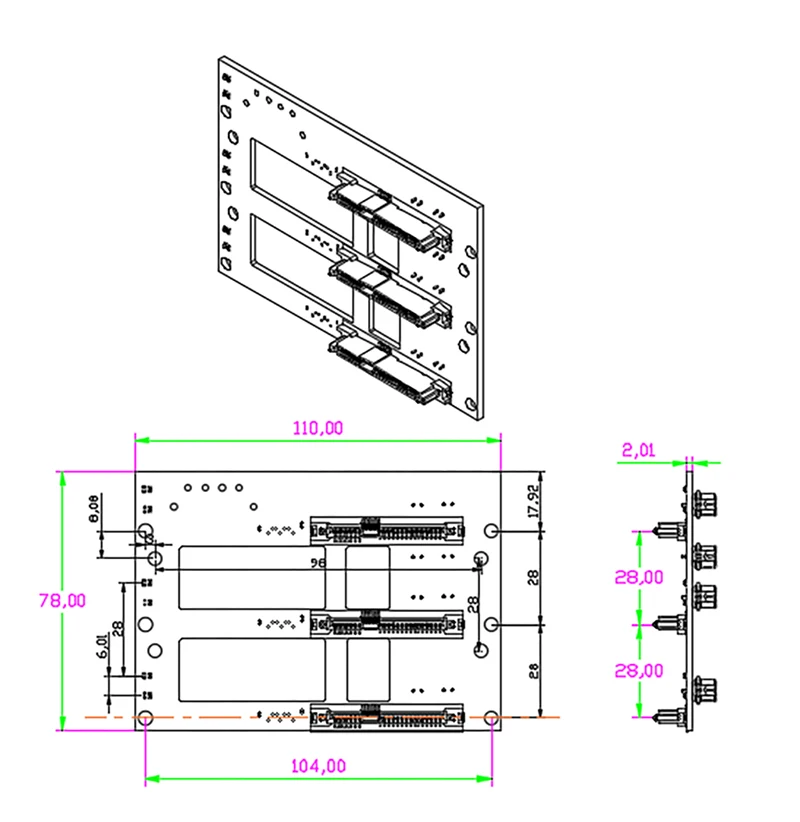 Dual/Triple SATA 2.5/3.5 Inci Hard Drive Backplane NAS Chassis Adaptor Pelat SATA Besar 4D Power Supply Storage Server Backplane