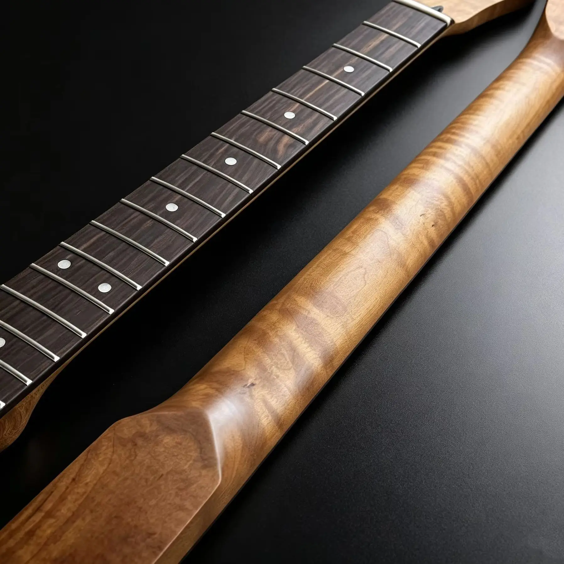tl-guitar-neck-roasted-flame-maple-rosewood-fretboard-22-fret-tl-style-diy-guitar-building-parts