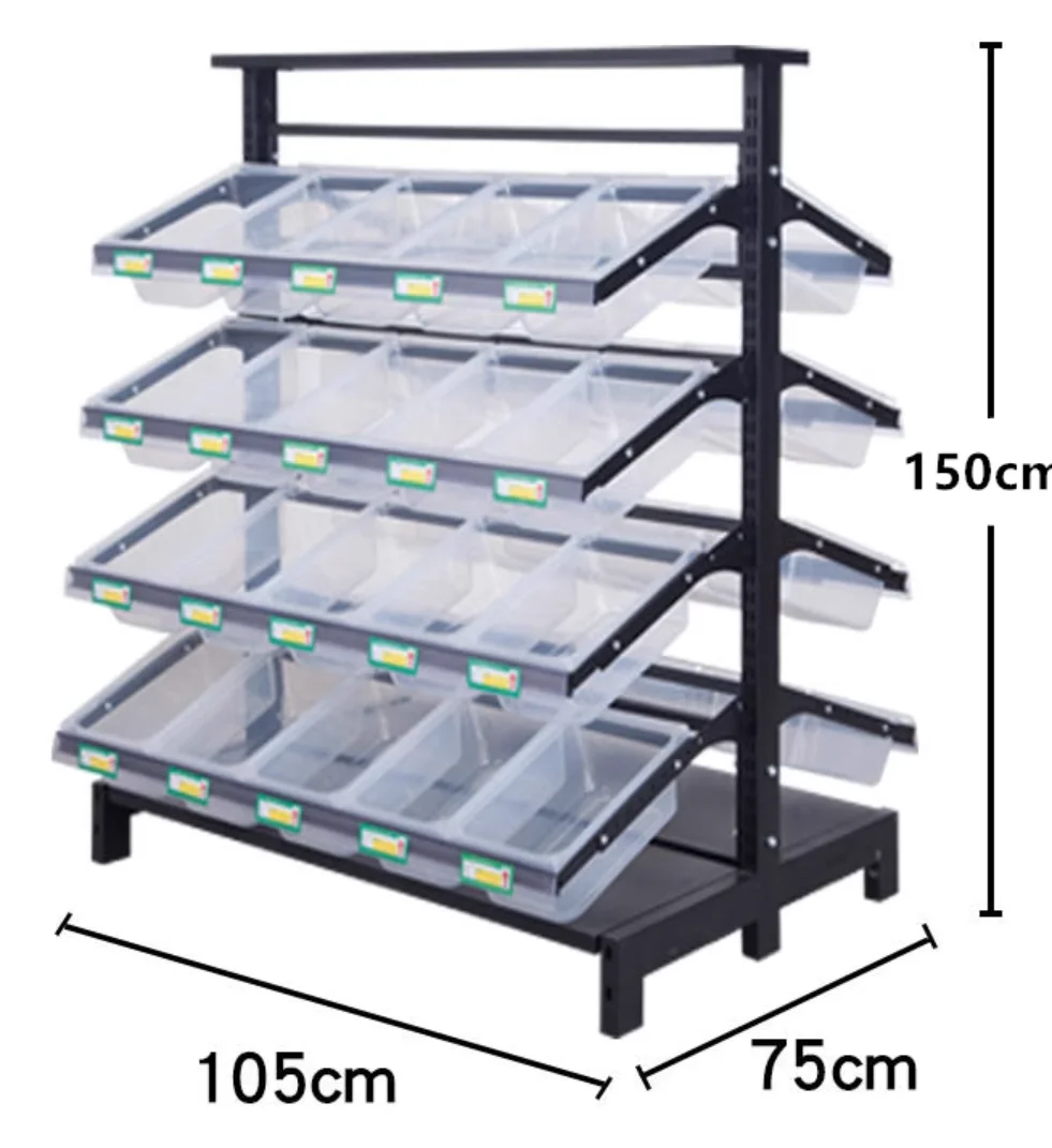 

Snack shelves Snack shelves small food display cabinets supermarket dry fruit bulk box shelves commercial