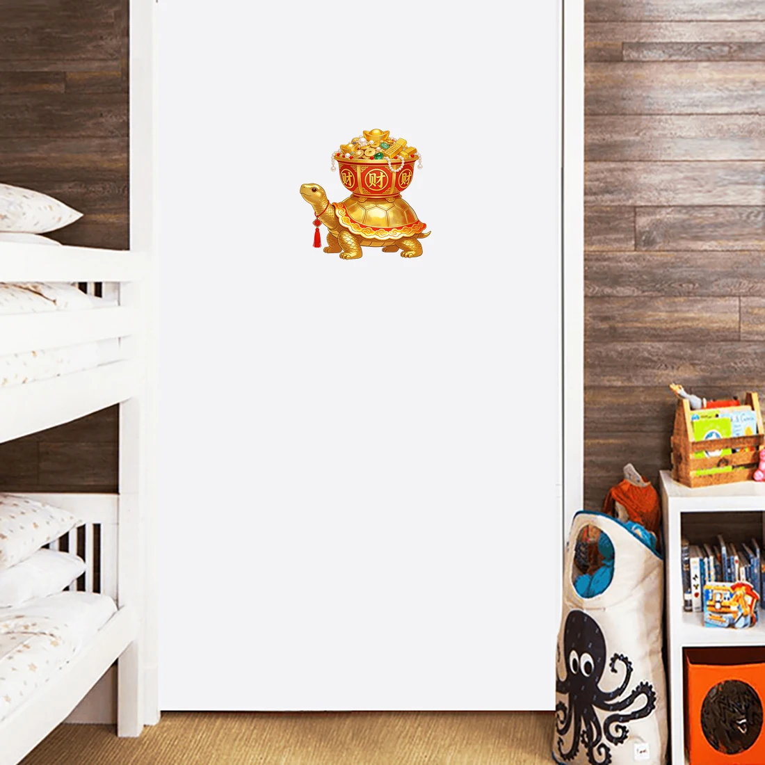 Three Ratels CD349 Mysterious Wealth Turtle Wall Stickers for Home Decoration Door Stickers Lucky Car decals