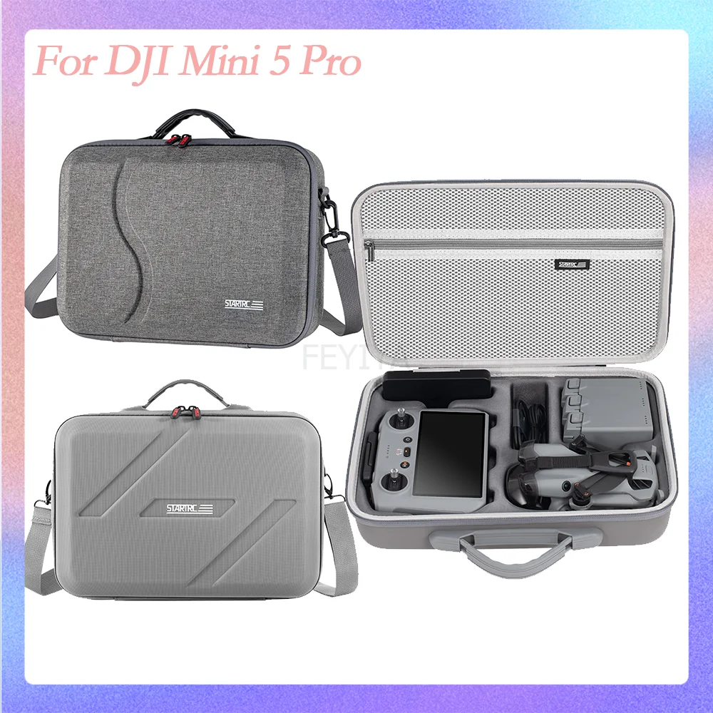 Портативная сумка для хранения Mini 5 Pro, жесткая сумка для хранения, дорожная сумка на плечо для Mini 5 Pro DJI RC 2, аксессуары для дронов с дистанционным управлением