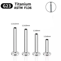 10Pcs ASTM F136 Titanium Piercing Ring Earrings 14G 16G Internally Threaded Base Lip Piercing Body Jewelry Base For Labret