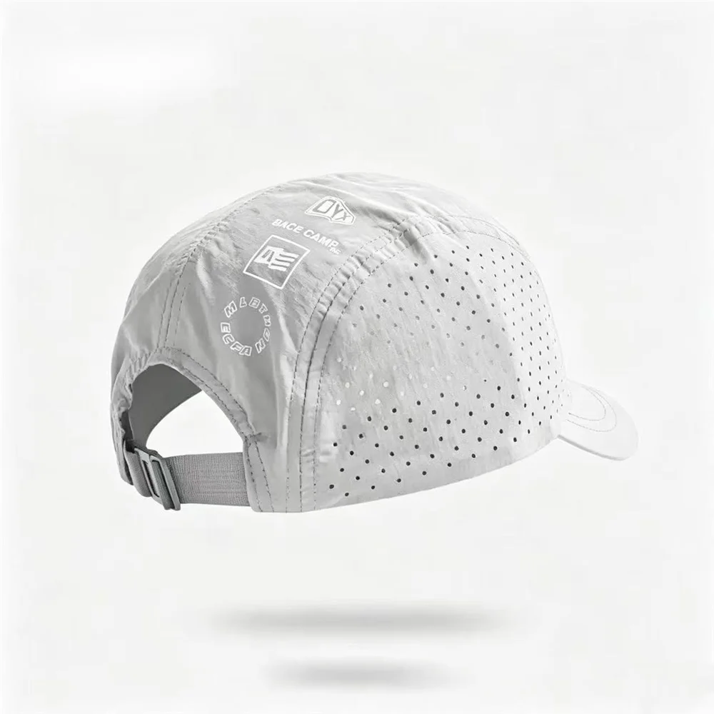 Weiche, schnell trocknende Mesh-Baseballkappe mit kurzer Krempe – atmungsaktiv, leicht, UV-Schutz, Sonnenschutz, für Männer, Frauen, Paare, Outdoor-Wandern – Detail 4