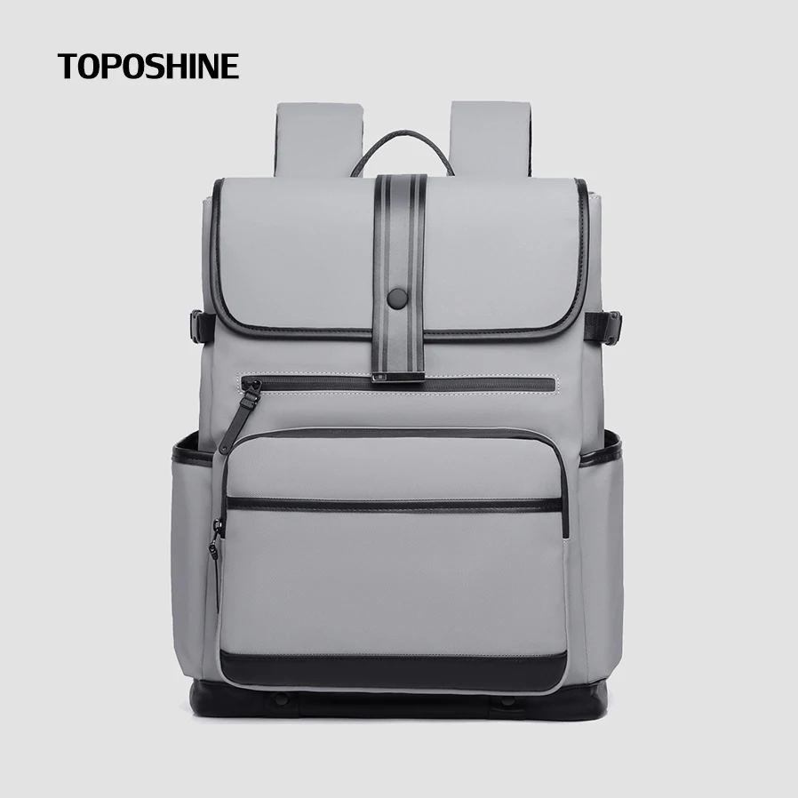 

Рюкзак Toposhine из оксфордской ткани светло-серого цвета с покрытием, с множеством отделений, водонепроницаемый, для колледжа, школы, повседневный, для мужчин и женщин