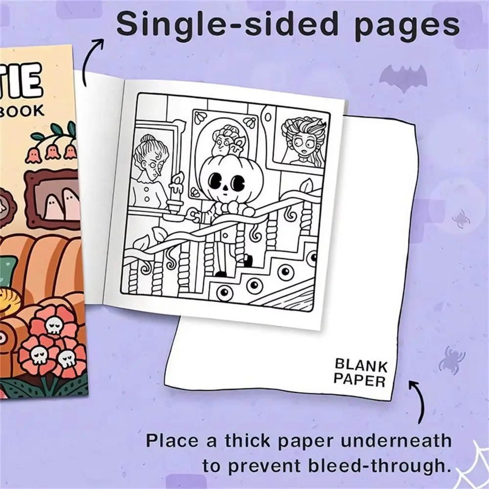 Spooky Cutie Coloring Book In Cozy Moments For Relaxation Educational Doodles Book Featuring Adorable Creepy Creatures