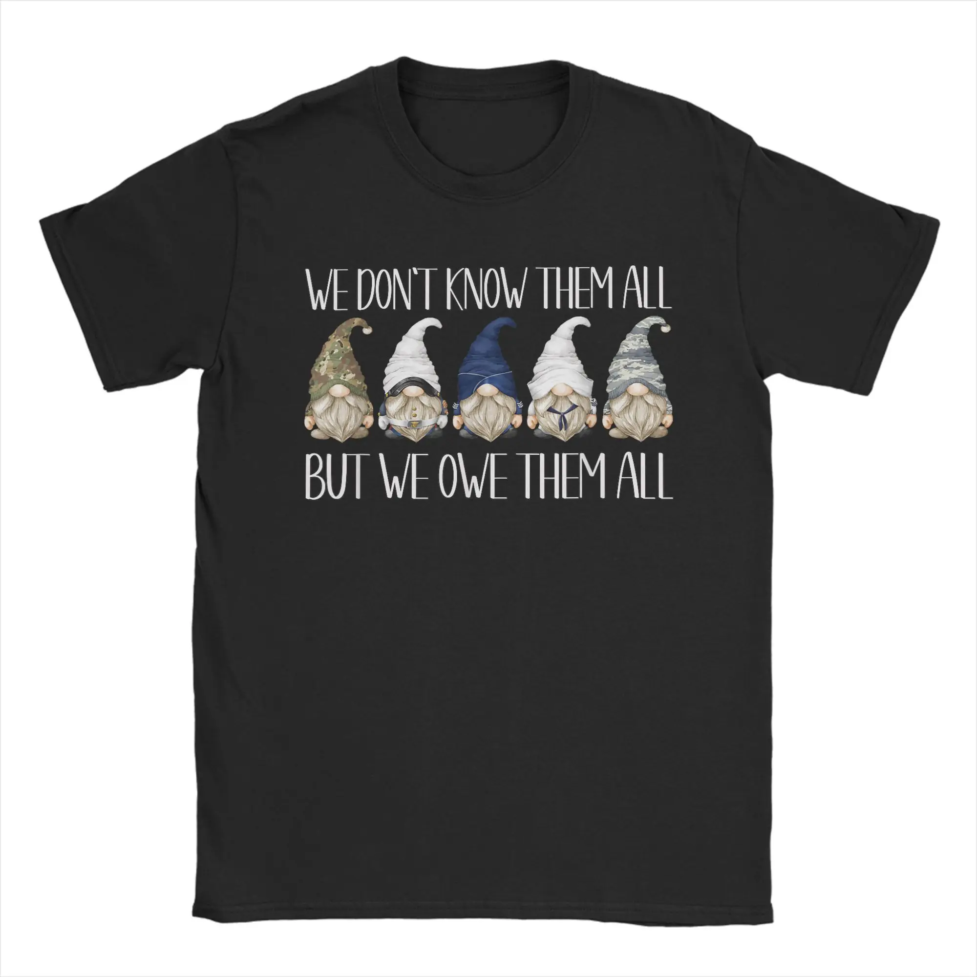 

Memorial Day Gnome We Dont Know Them All But We Owe Them All Men's T Shirts Tees Short Sleeve O Neck T-Shirts Cotton Clothes