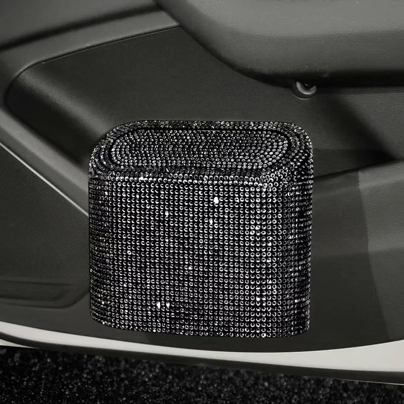 6 Colors Gift Box Packing Car Ashtray Rhinestones Portable Light Crystal Diamond Led Car Ash Tray Ashtray Storage Holder