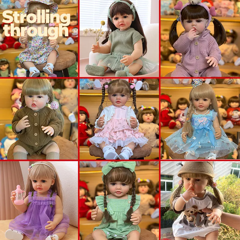 

Кукла-имитация, кукла для реборнинга, мягкая кукла-принцесса из силикона, игрушка для девочек, 55 см, кукла для купания, подарок на день рождения