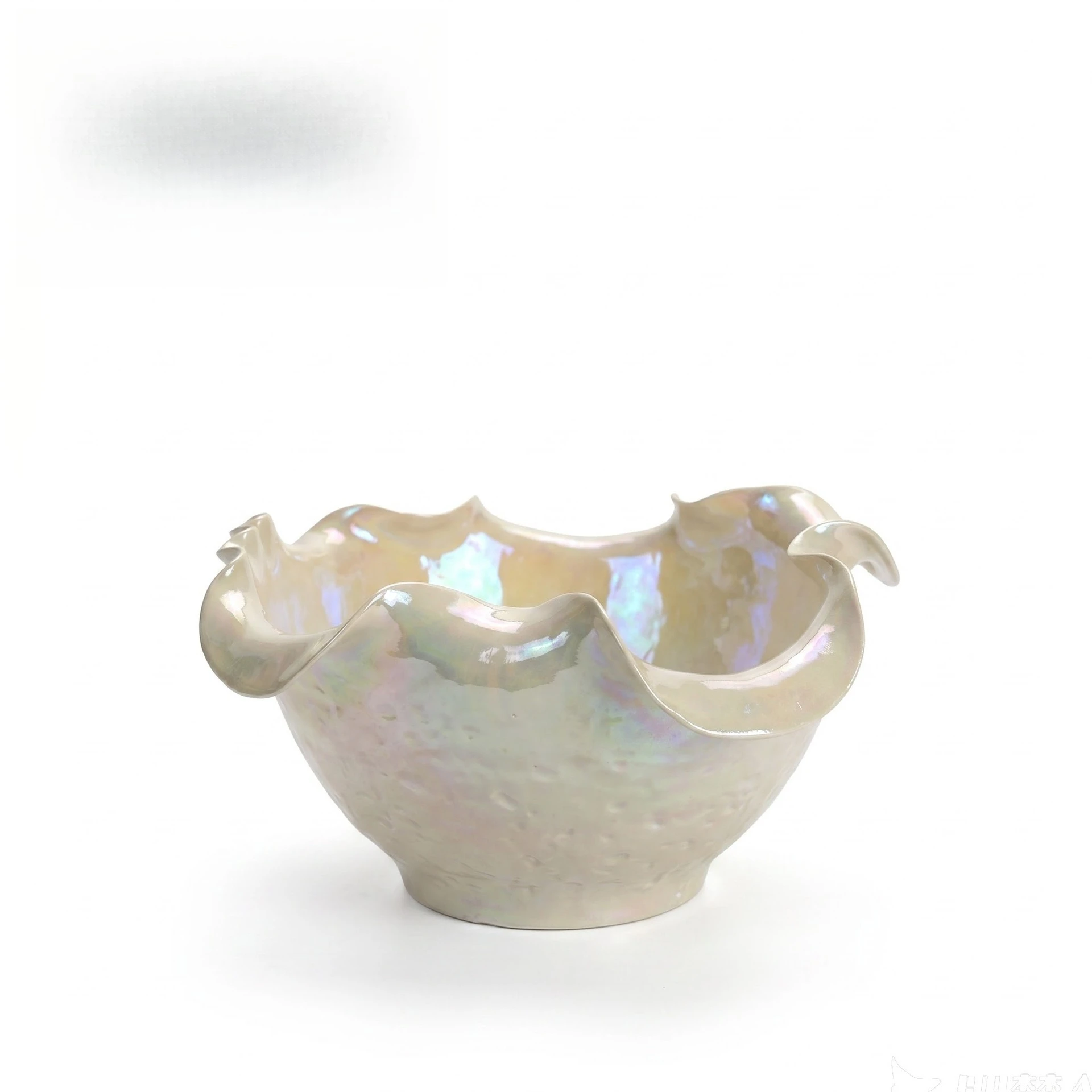 Jingdezhen handmade ceramic lace bowl colorful luster handmade high value high sense ornament