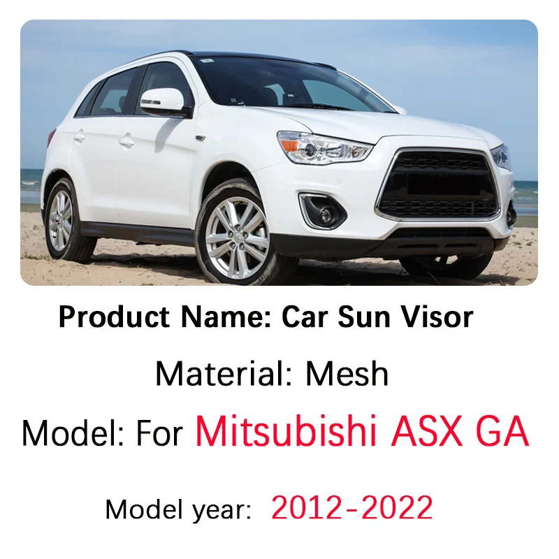 For Mitsubishi ASX RVR GA 2012-2022 Car Mesh Sun Shade Magnetic Sunshade Sun Visor Window Anti-UV Heat Insulation Accessories