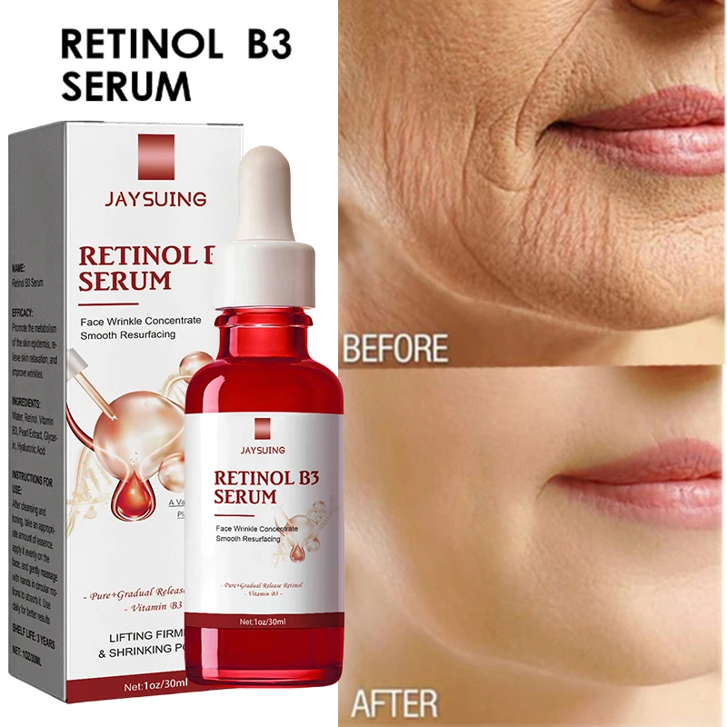 Retinol Facial Serum Anti-Wrinkle Face Lifting Firming Moisturize Pore Shrinking Beauty Whitening Korean Skin Care Products 30ml