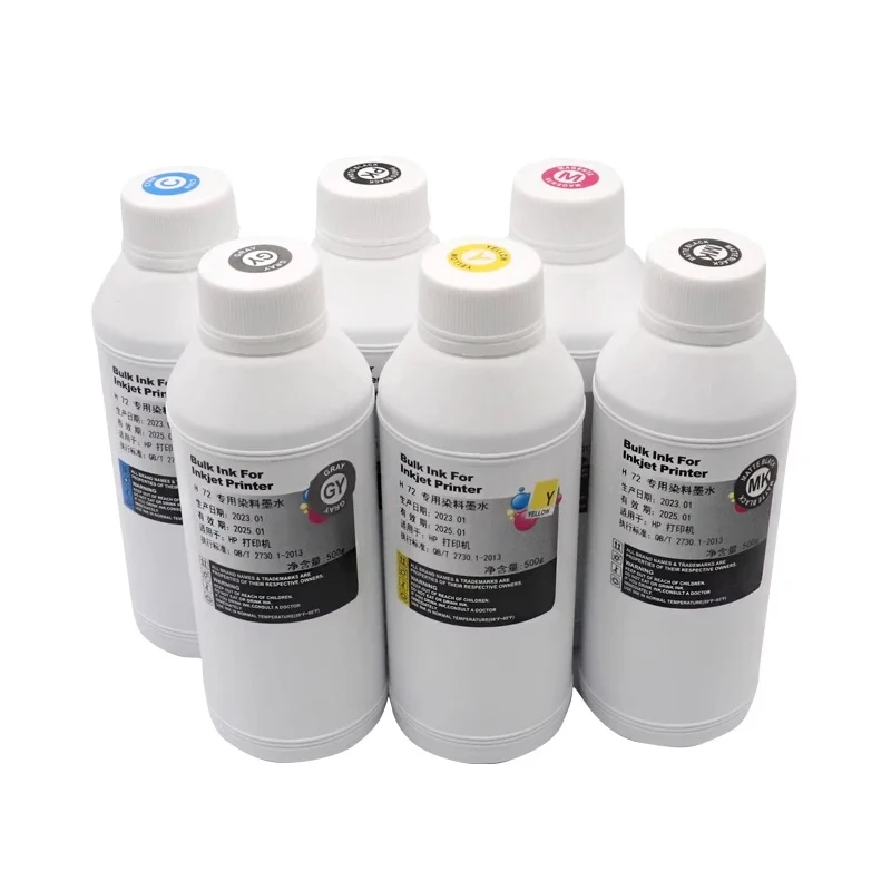 1000ML Dye Ink for HP 72 Ink Cartridge for HP Designjet T770 T790 T1120 T1200 T1300 T620 T610 T1100 T2300 Printer Dye Ink hp72