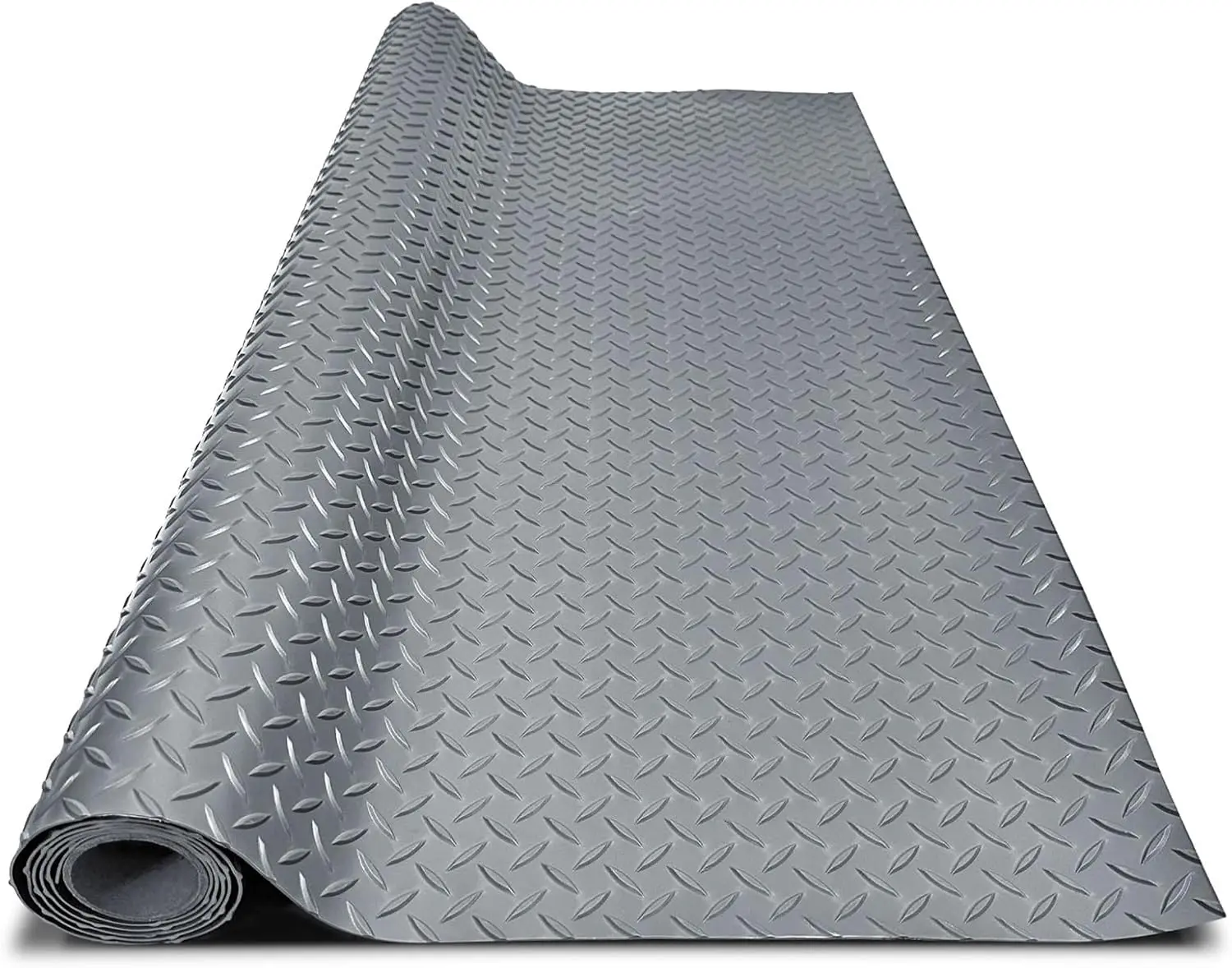 

4x10FT Garage Floor Mat, 2.8mm Thickened PVC Rubber Roll for Car Parking, Non-Slip Protector in Grey