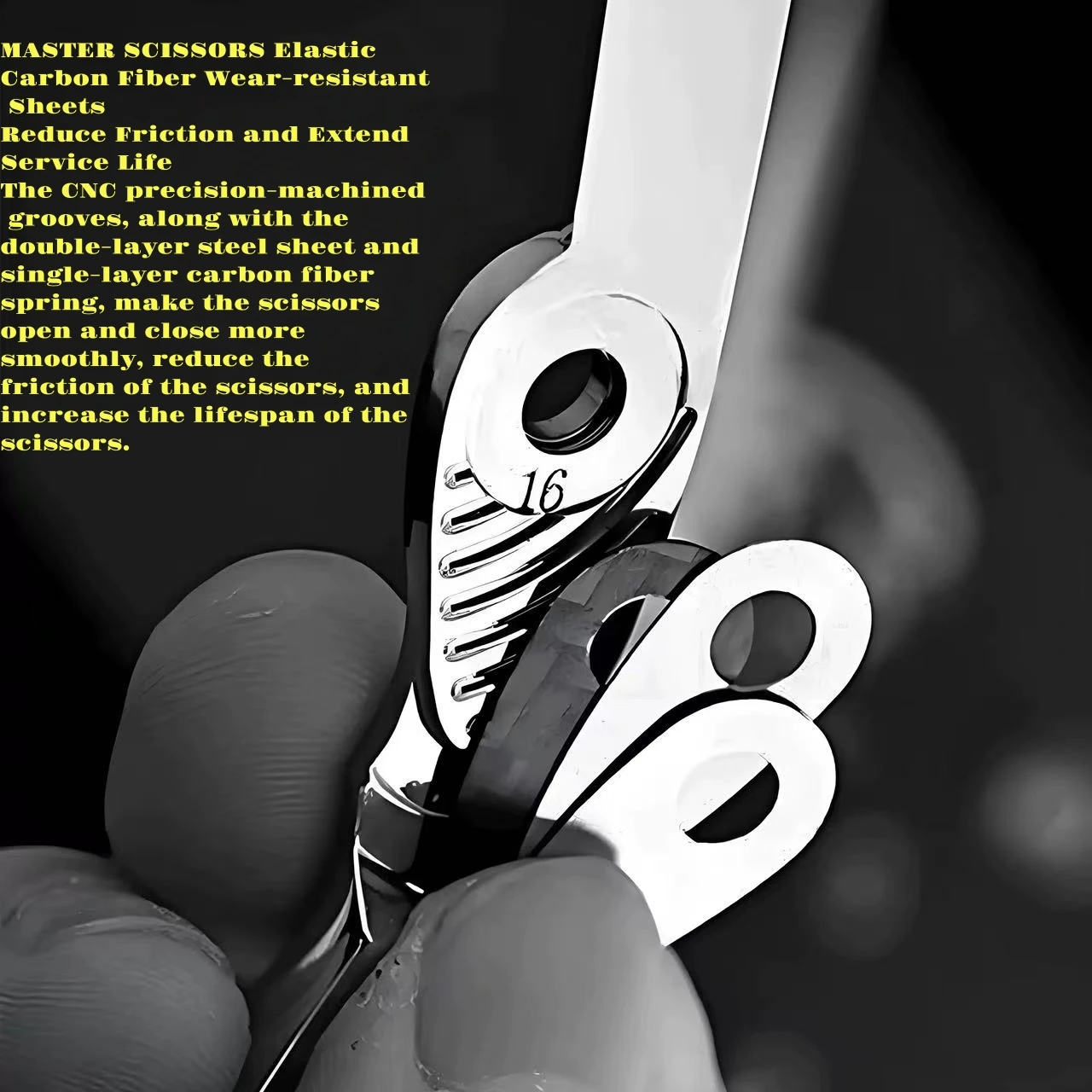 

MSHUIGU VG10 6.3 Inch Professional Barber Scissors Multifunctional Thin Hair Cutting Shears for Salon And Family Use