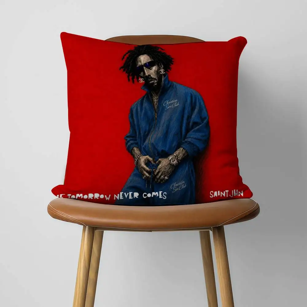 S-SAINt JHN If Tomorrow Never Comes 30x30cm 45x45cm Pillow Case Decor Protective Covers Comfortable Soft For Sofa Living Room Ho
