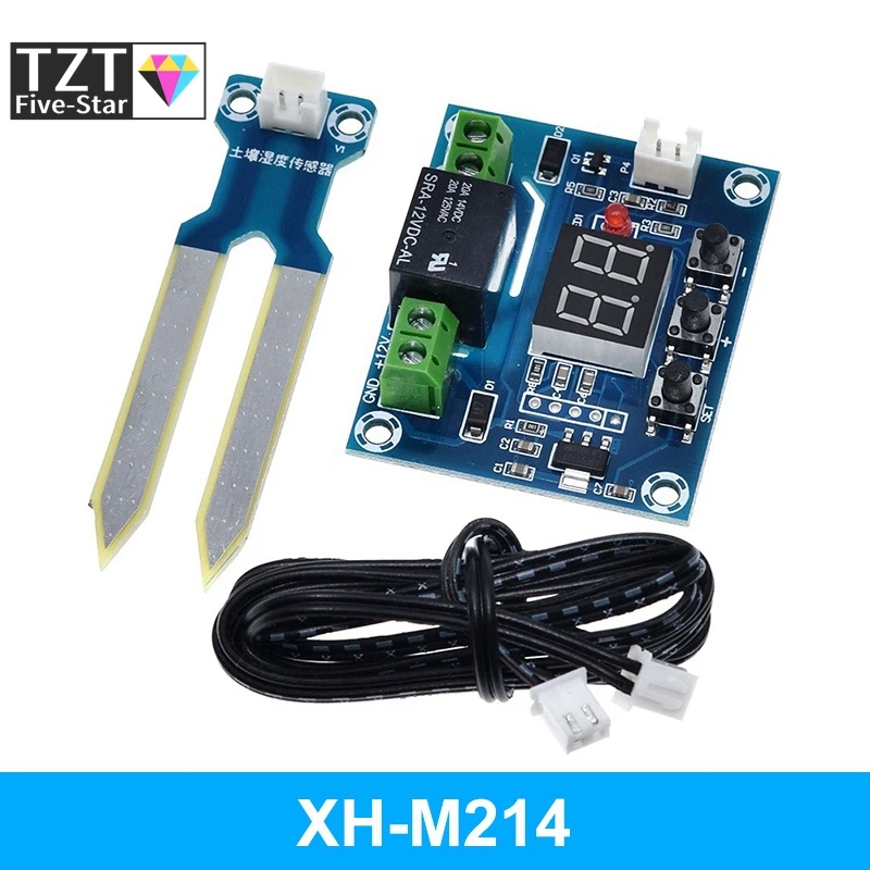 TZT Capacitive Soil Moisture Sensor Module / Soil Humidity Digital Display Relay Control Module Automatic Watering For Arduino