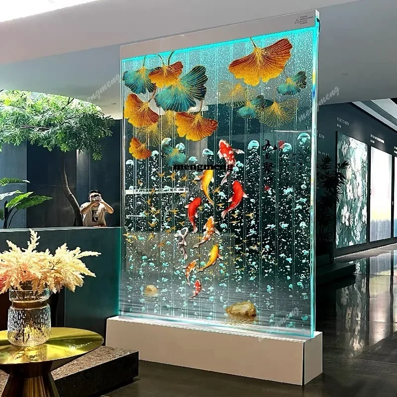 Hot sales Acrylic Bubble Wall Panel LED Water Feature With DMX512 Control For Hotel Lobby Room Divider Decoration