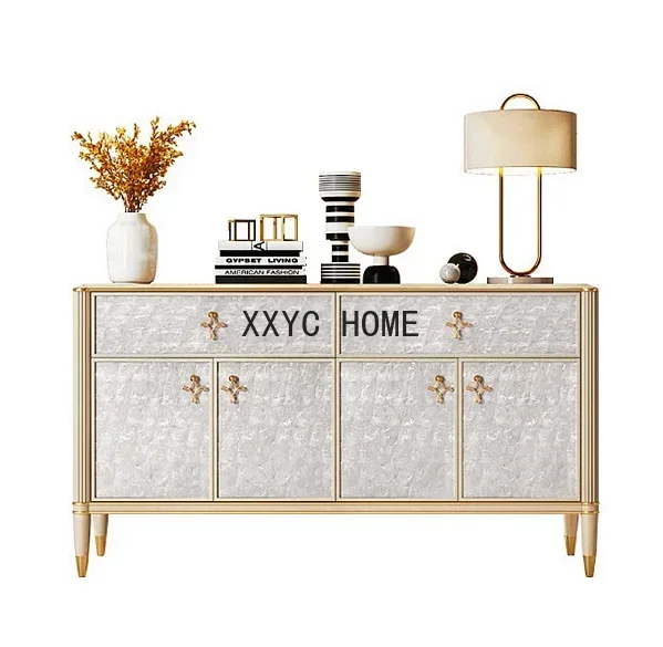 

American Light Luxury Sideboard Cabinet Living Room Decorative Storage Entrance Foyer Multi-Functional Entrance Cabinet