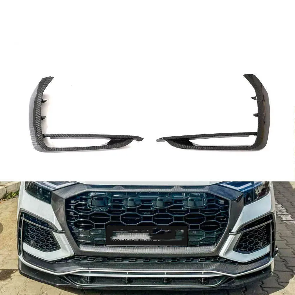 

Для Audi RSQ8 RS Q8 2020 2021, карбоновый противотуманный фартук, плавник, автозапчасти, крышка кузова