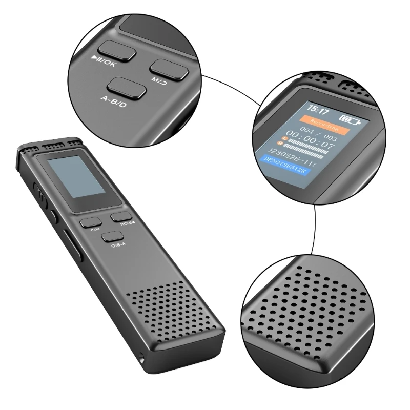 Grabadoras voz ergonómicas R91A 8/32/64 con micrófonos sensibilidad para sonido claro