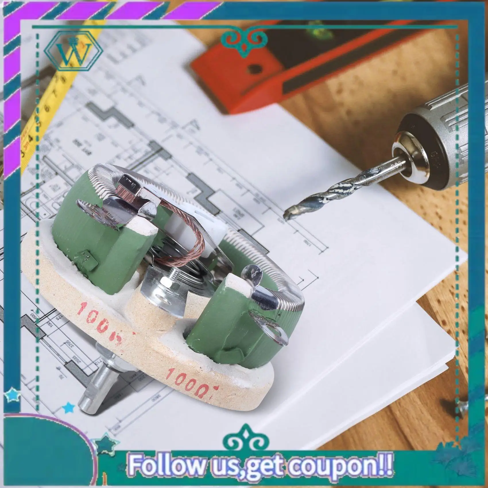 Resistencia variable del reóstato de disco A75Q-3X 100 vatios 100 ohmios