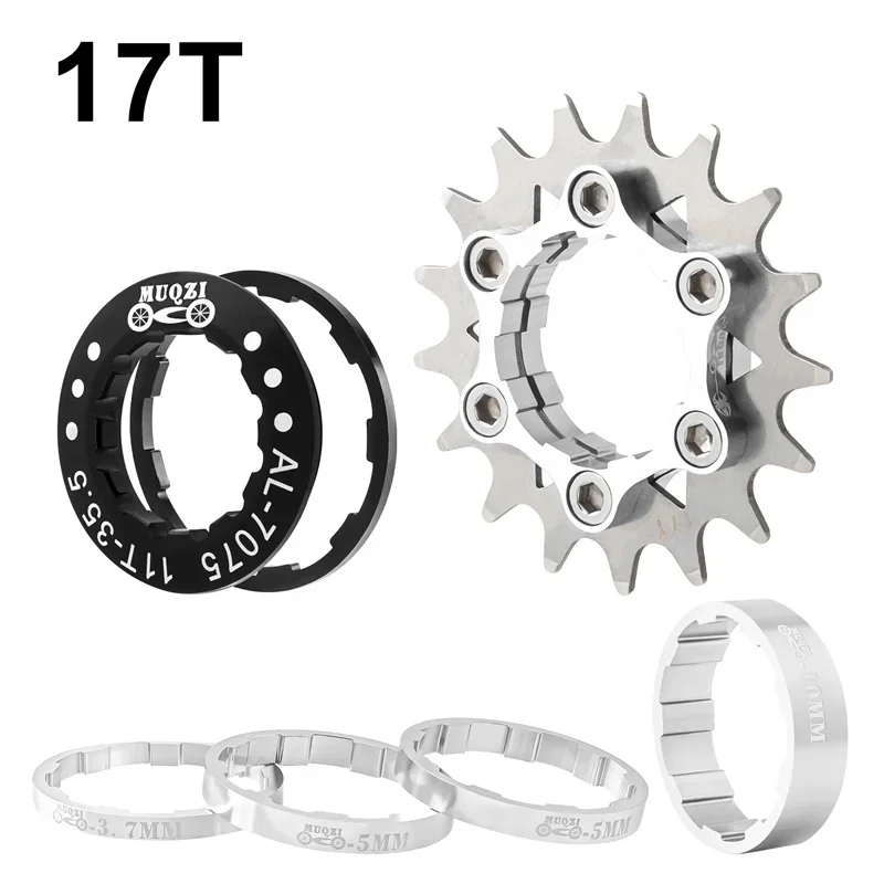 MUQZI Single Speed Conversie Kit Single Speed Cassette Cog 12T 13T 14T 15T 16T 17T MTB Vrijloop Fiets Tandwiel