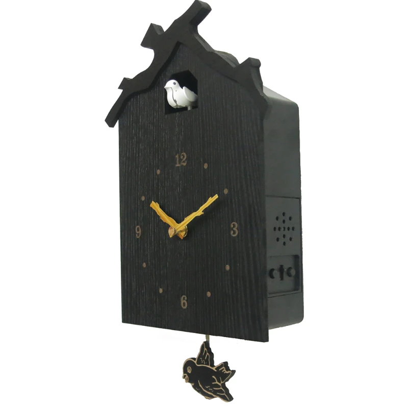 

Pendulum Swing Bird Cuckoo Clock Wooden Clock Wall CLOCKS Living Room Needle Christmas Square Quartz Movement