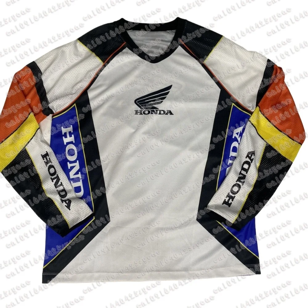 

Honda 2025 Summer Motorcycle Jersey Long Sleeve Riding Shirt Breathable Dirt Bike Racing Gear Comfortable Off-Road Moto Top