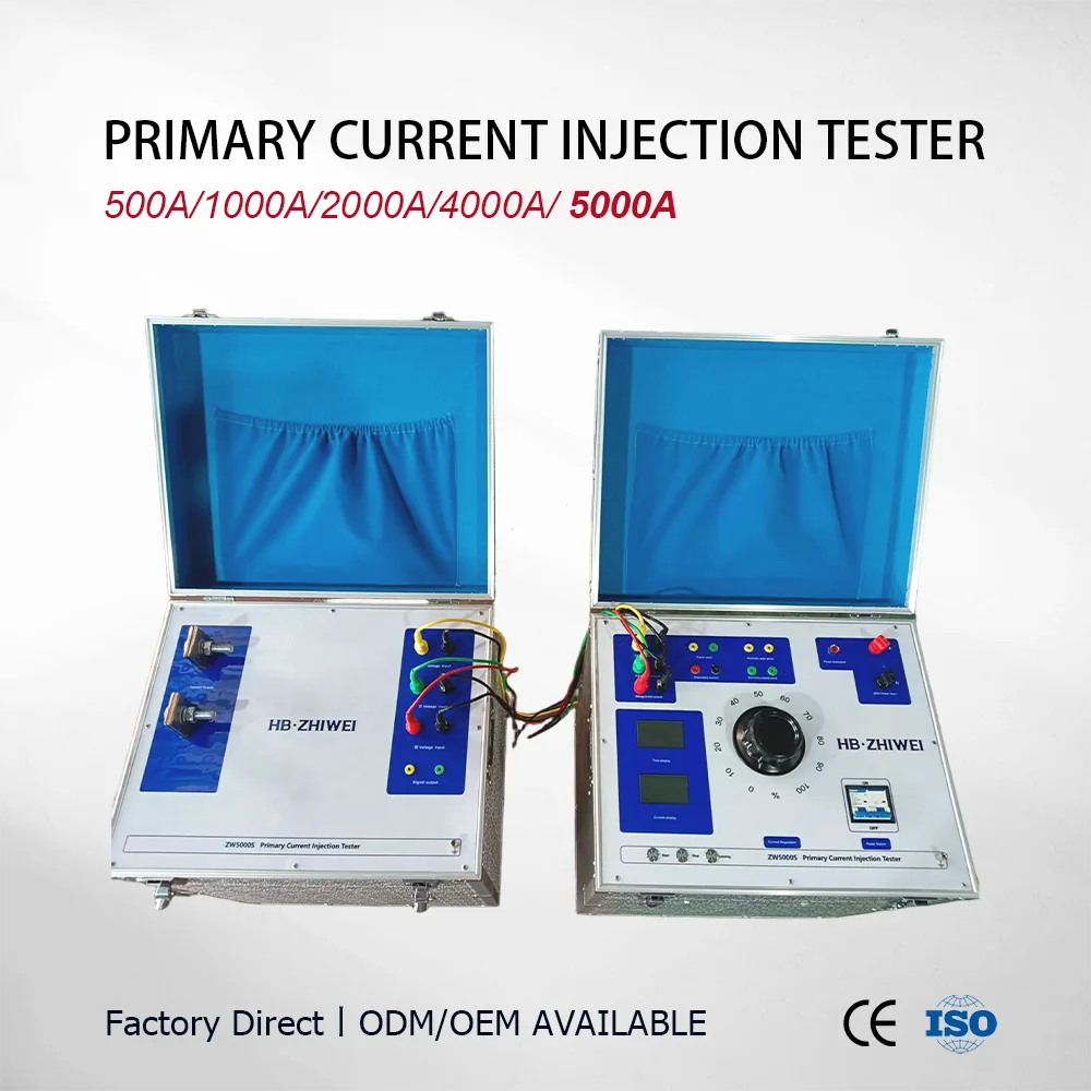 Zhiwei Electric 5000A High Current Generator Primary  Tester 0.1ms Timing 10V Output Voltage 50KVA IP54 Protection 1