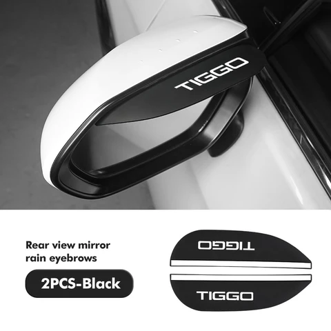 Для Chery Tiggo: 2 шт. мягких резиновых накладок на зеркала заднего вида (защита от дождя), аксессуары для стайлинга, для моделей 3, 4, 5, 7 Pro, 8 Pro Max, A1, A3, A5, PHEV, C-DM, 9 Е