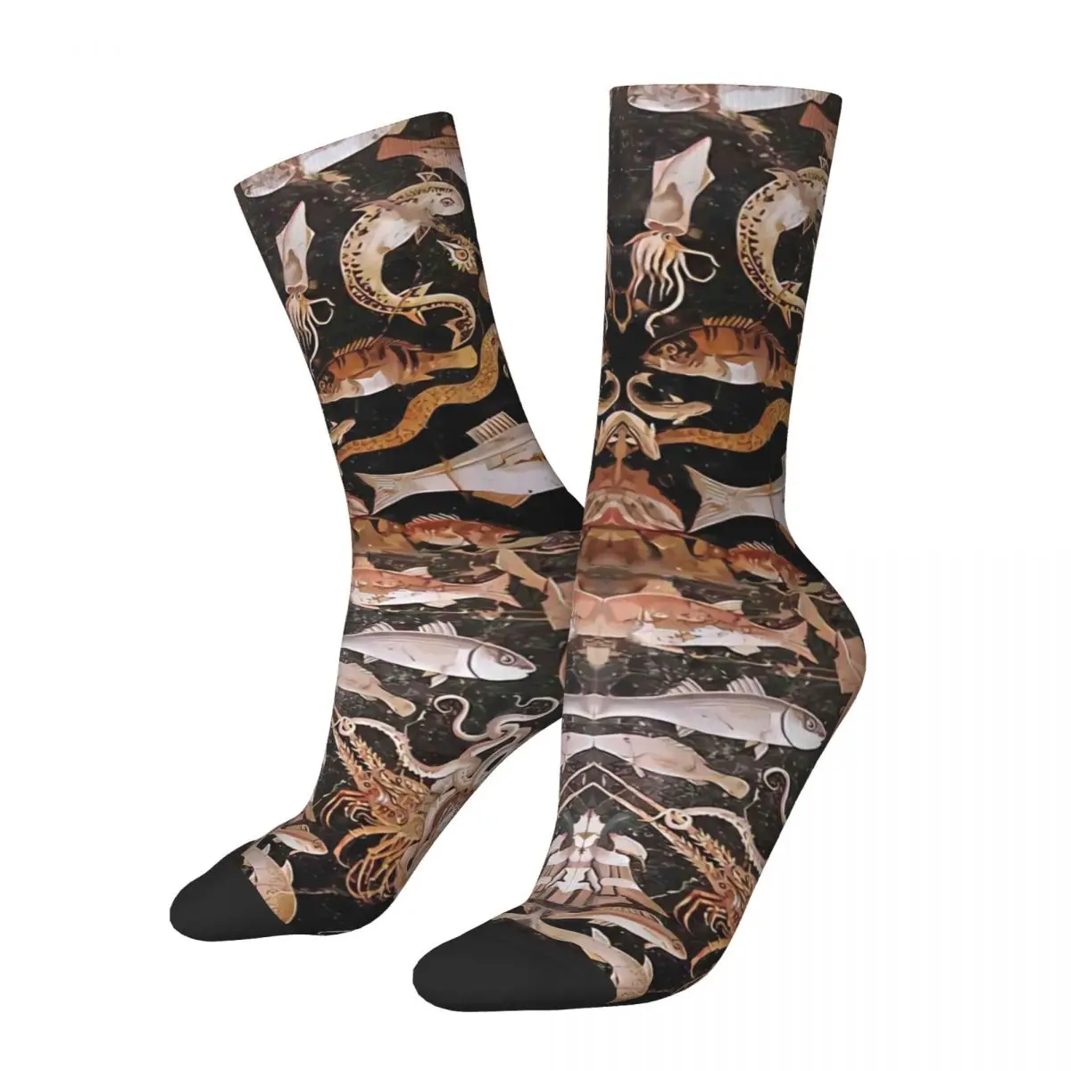 POMPEII COLLECTION Fisherman Fishing Socks Travel 3D Print Boy Girls Mid-calf Sock